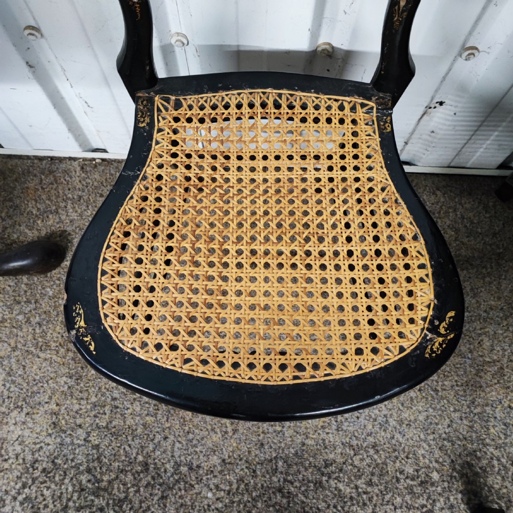 A pretty Victorian mother of pearl ebonisied chair  View VI