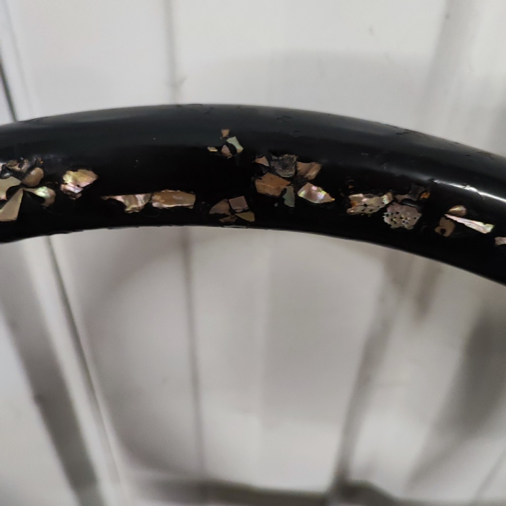 A pretty Victorian mother of pearl ebonisied chair  View VII