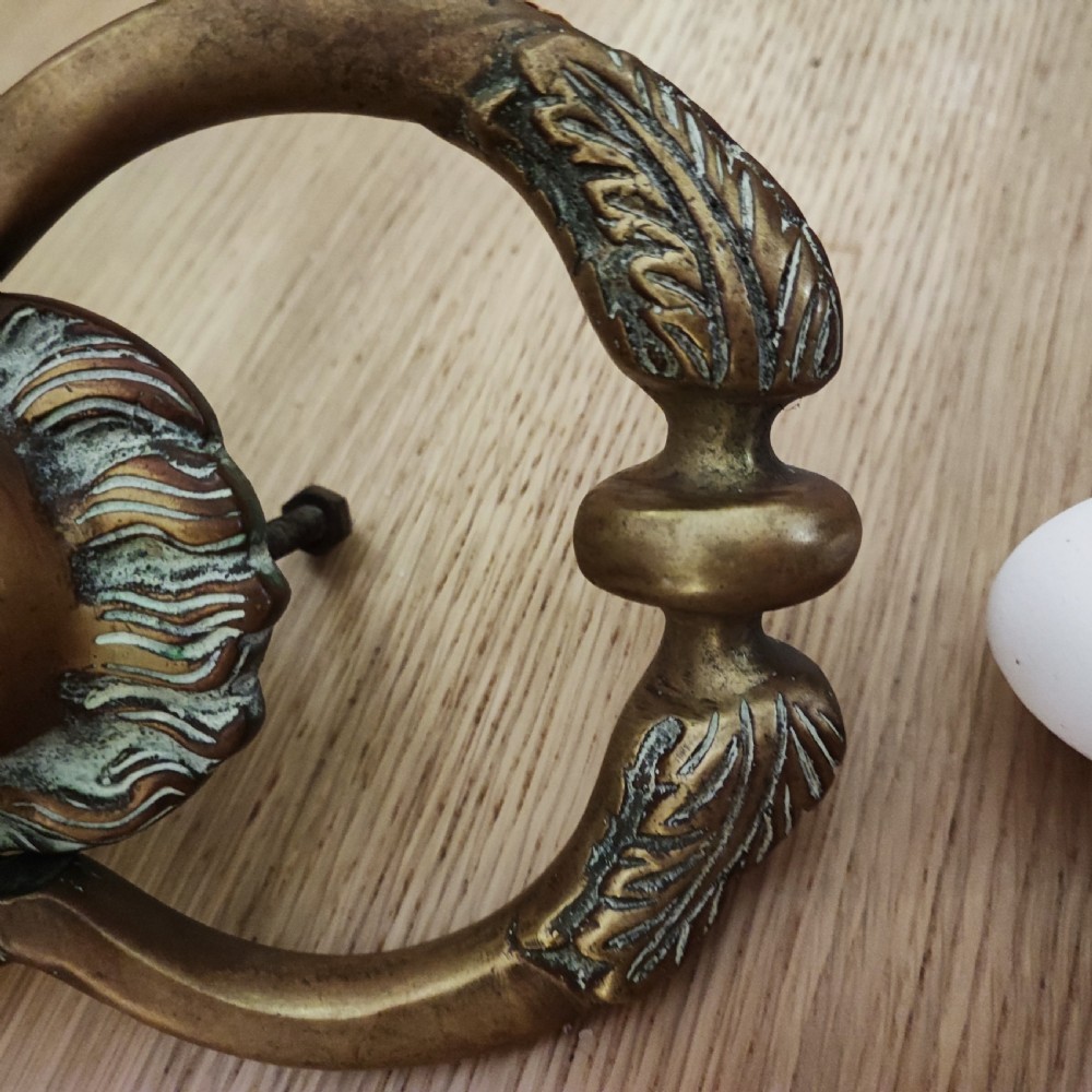 Superb and large antique brass door knocker  View IV
