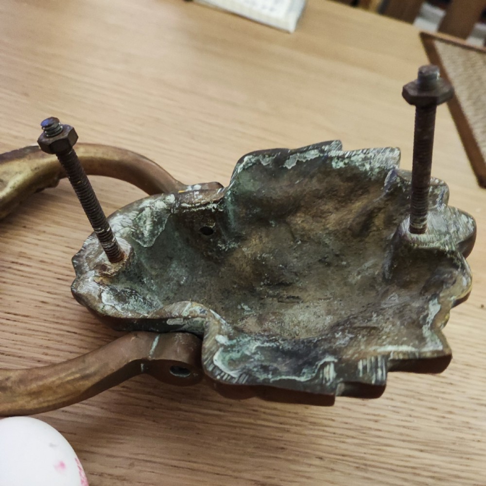 Superb and large antique brass door knocker  View VII