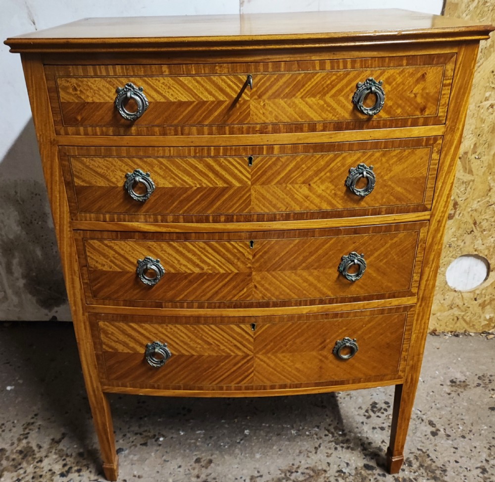 Superb Edwardian satin wood chest of drawers View VI