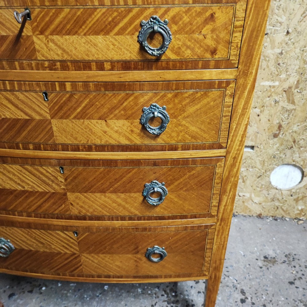 Superb Edwardian satin wood chest of drawers View VII