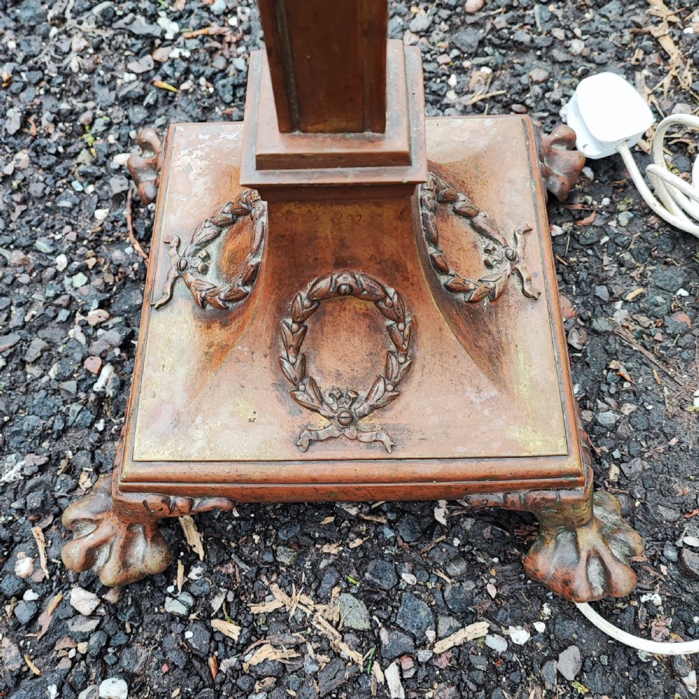 Fine Edwardian brass standard lamp View IV