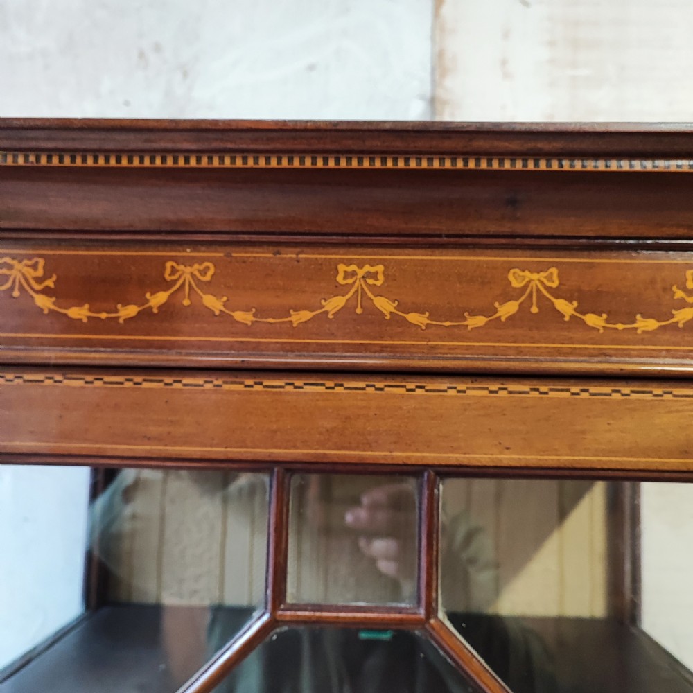 Quality tall and narrow display cabinet View III