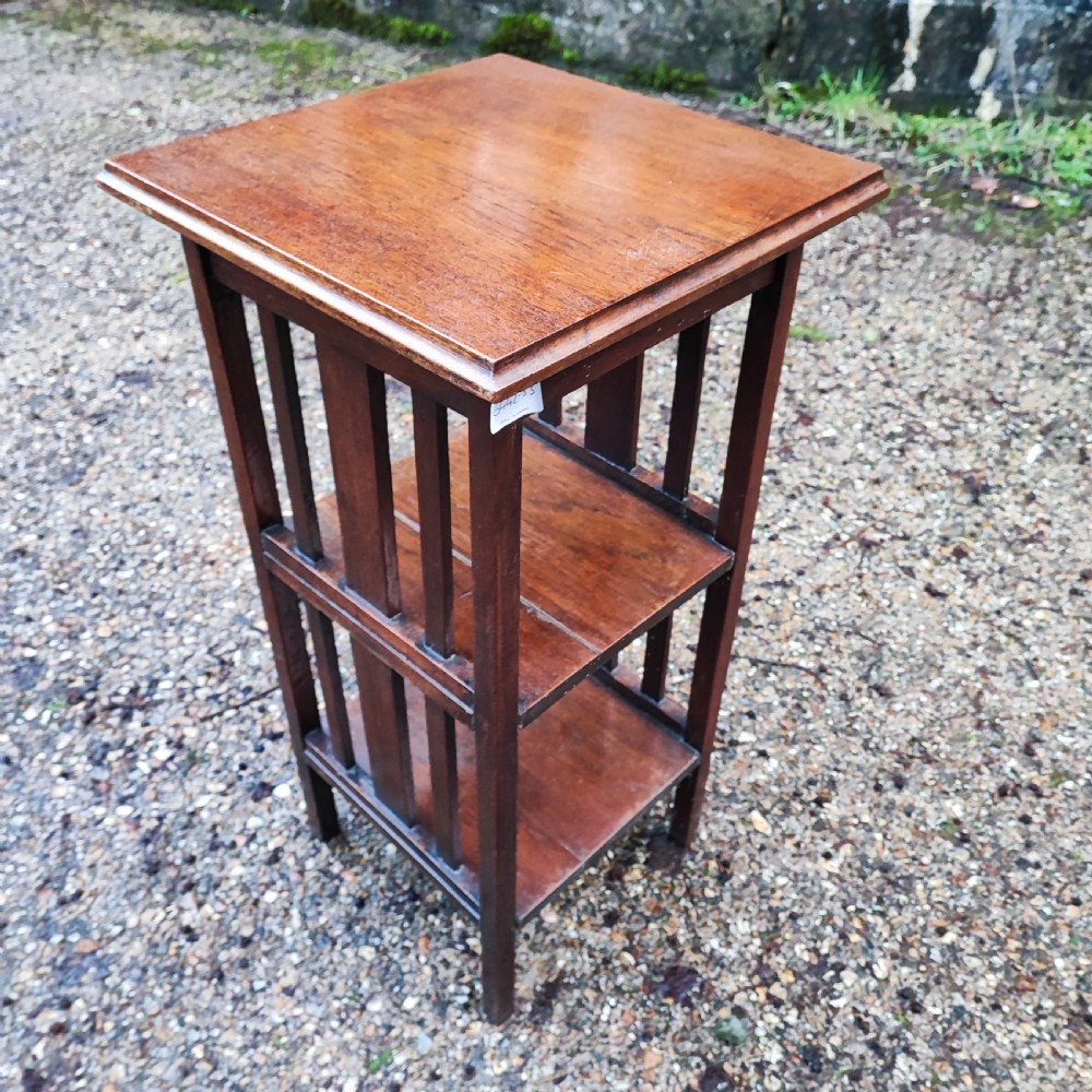 Arts and crafts oak open bookcase