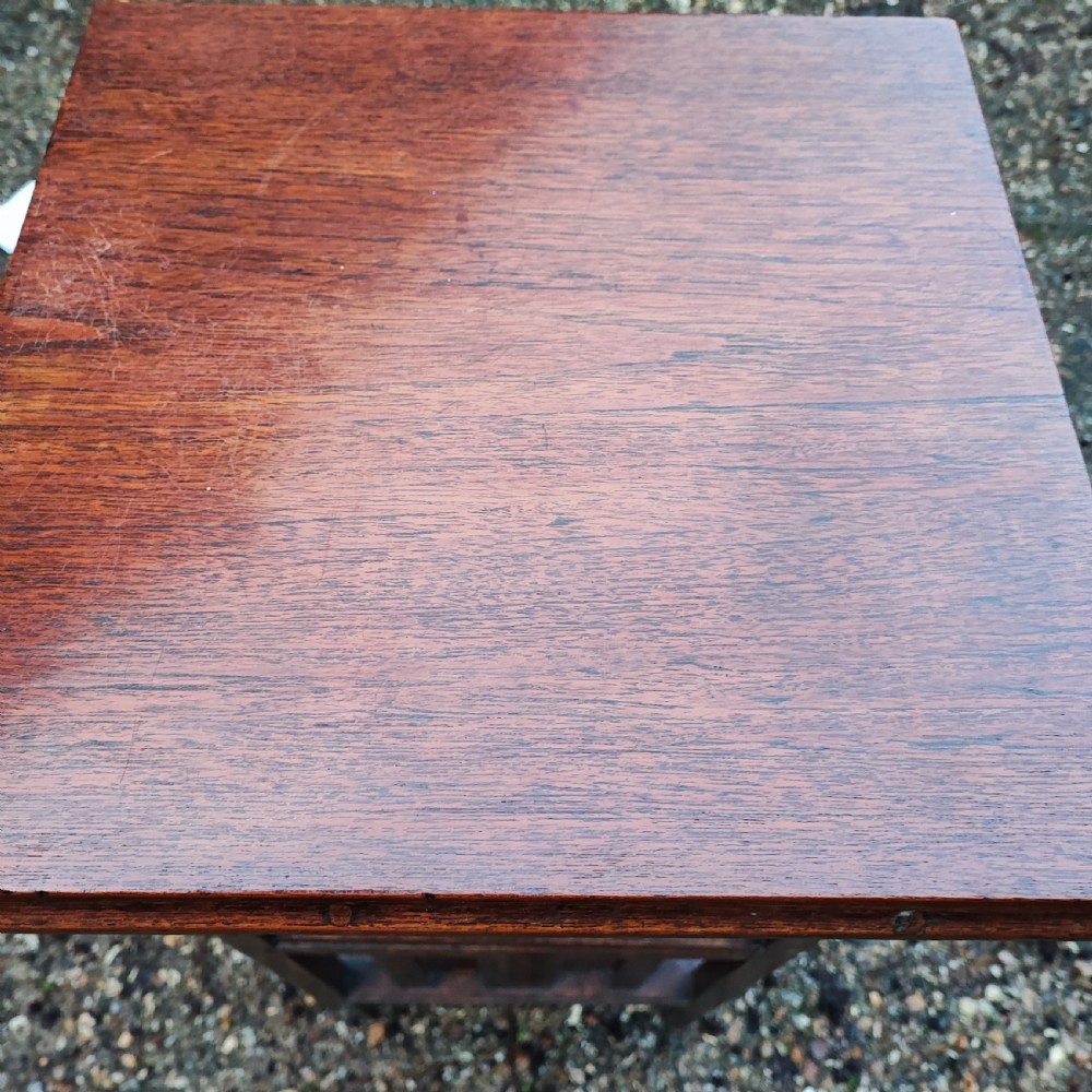 Arts and crafts oak open bookcase View V