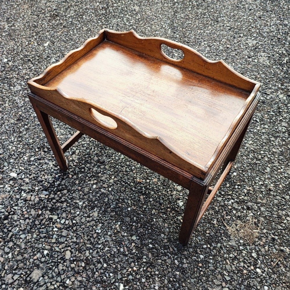 Antique butlers tray on stand 