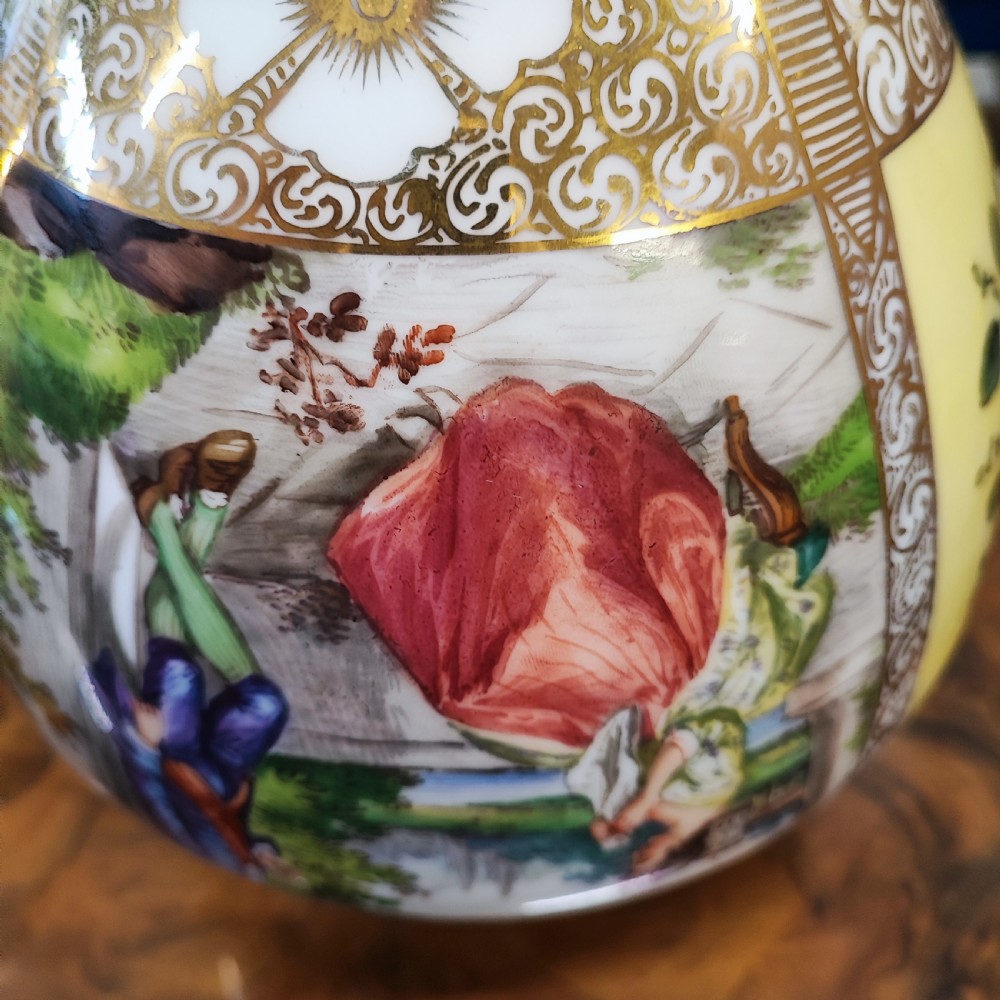 Superb pair of Dresden vases View V