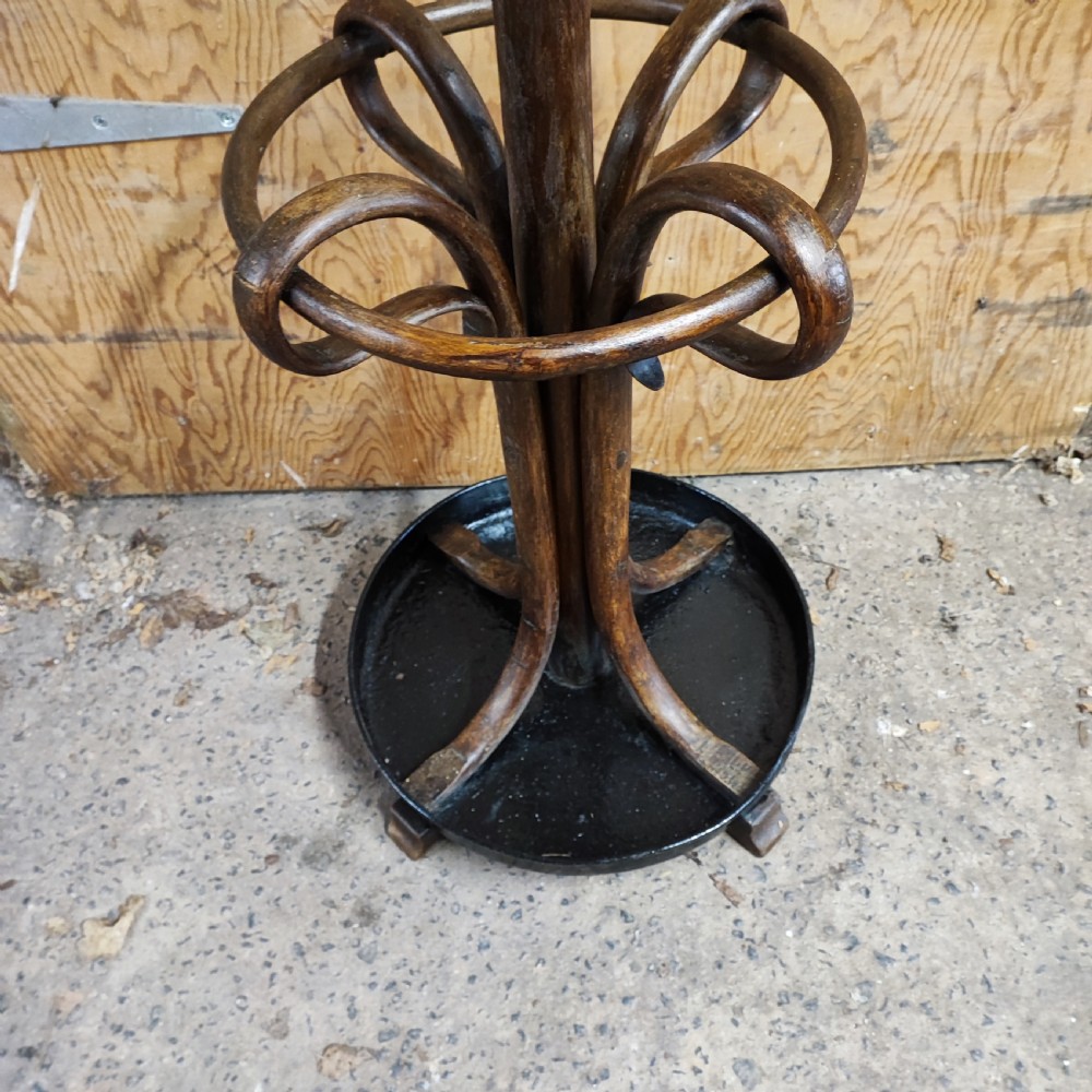 Fine antique bentwood coat hall stand  View II