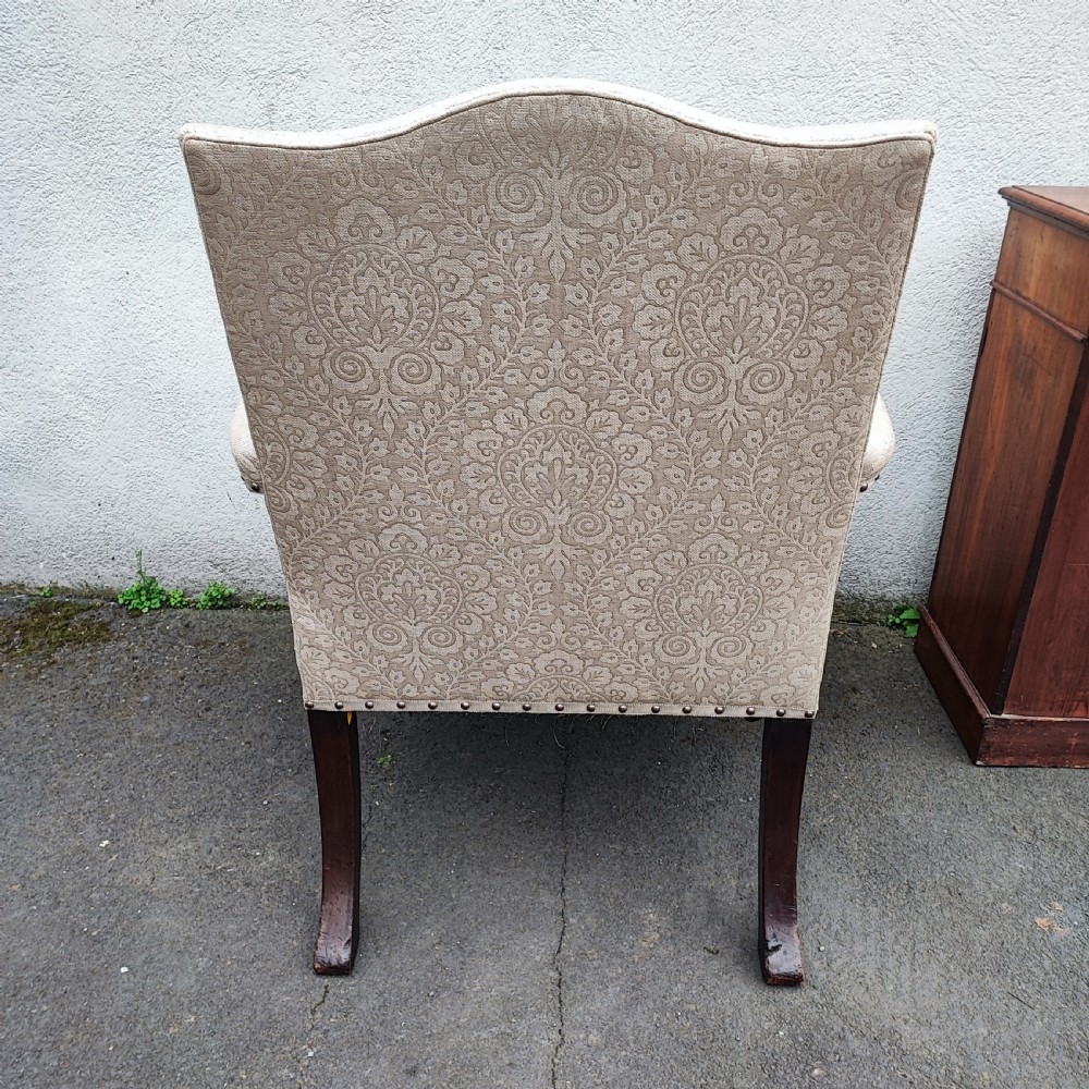 Antique carved mahogany Gainsborough  arm chair View IX
