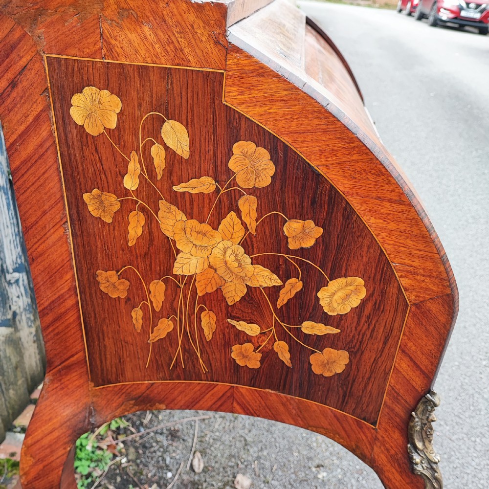 Antique french king wood and Marquetry bureau View IV