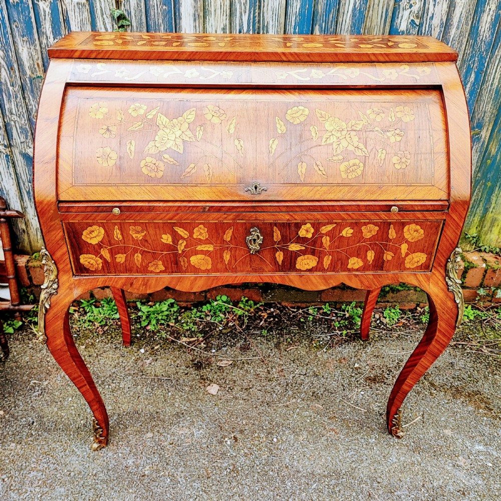 Antique french king wood and Marquetry bureau View V