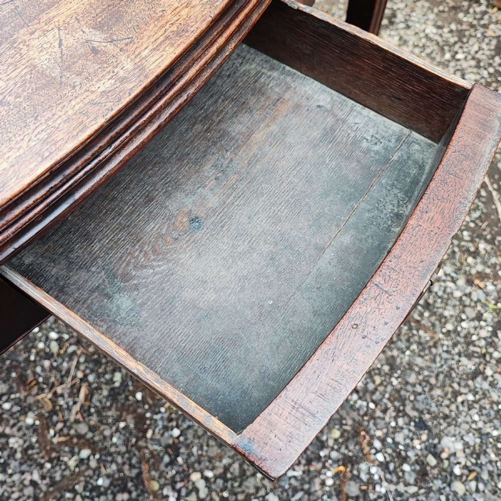 Fine Georgian serpentine mahogany tea table  View II