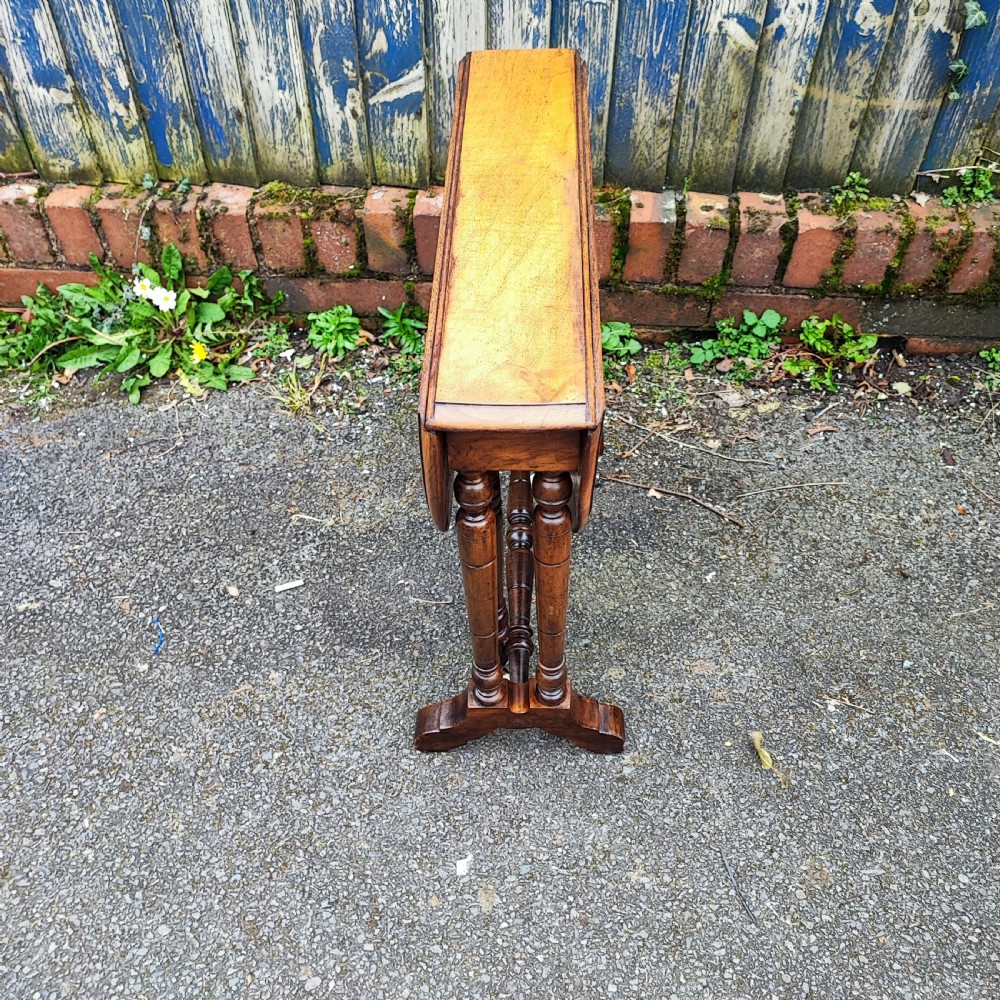 Antique walnut baby Sutherland table  View III