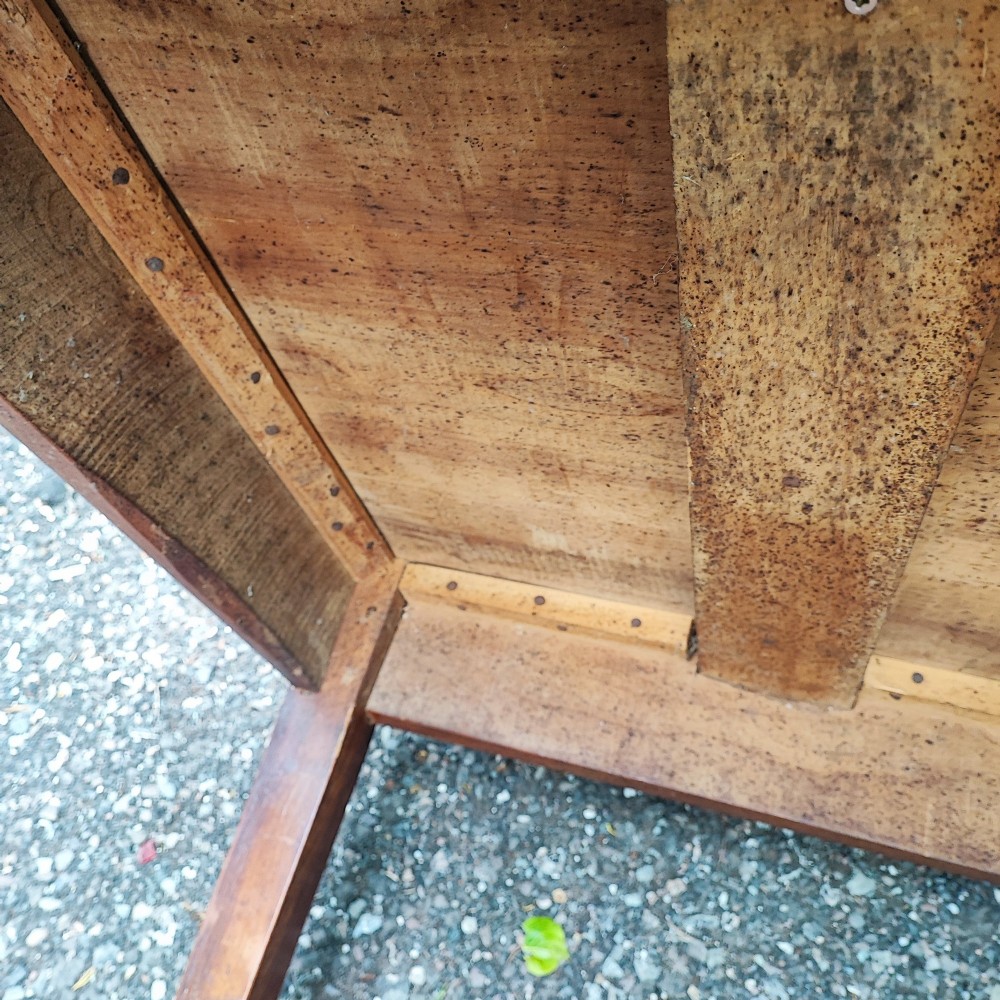 antique french fruit wood small dining table View IV