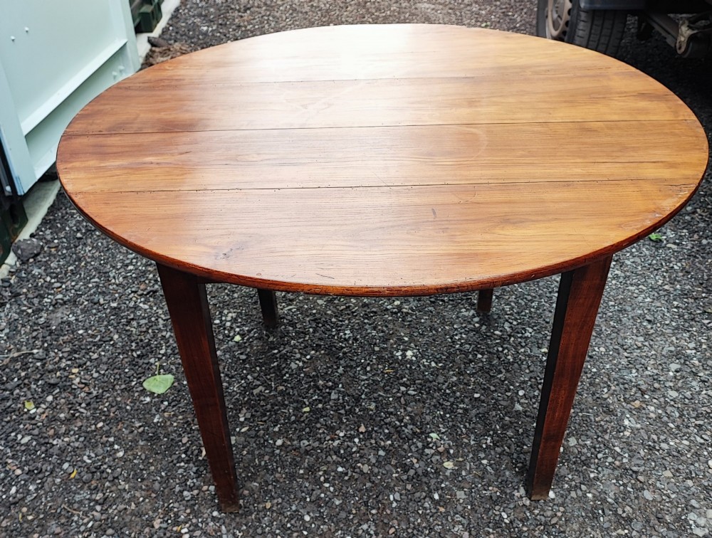 antique french fruit wood small dining table View V