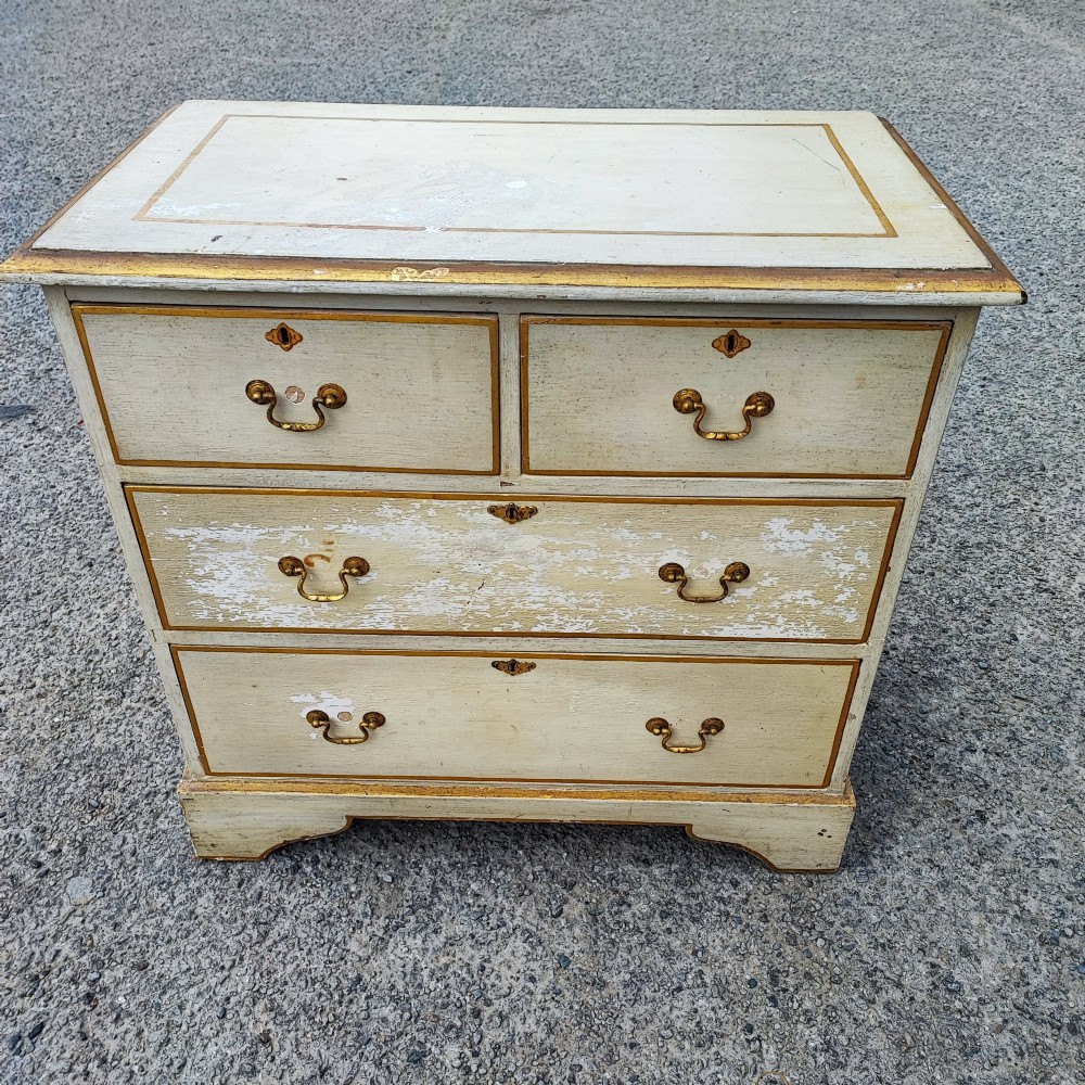 19c small painted chest of drawers