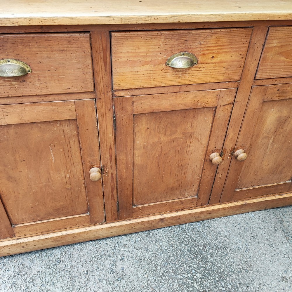 Edwardian glazed pine dresser View II