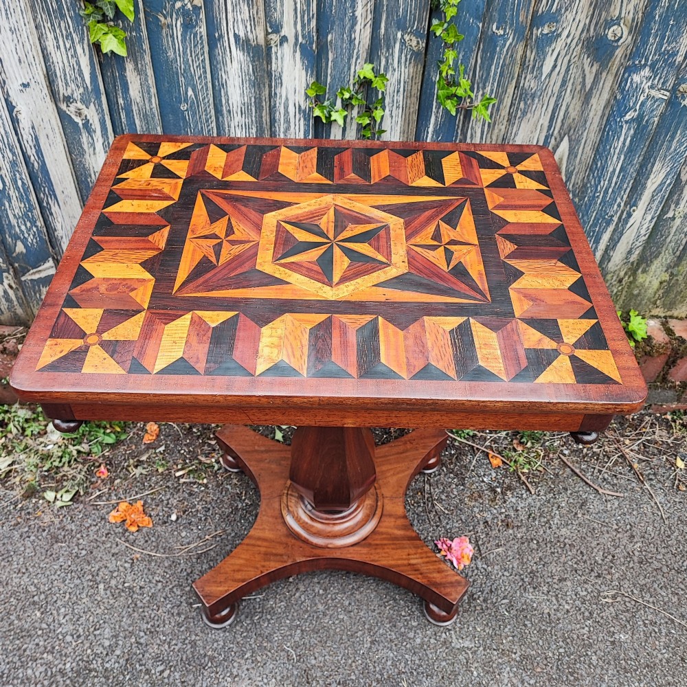 Superb Antique specimen wood side table