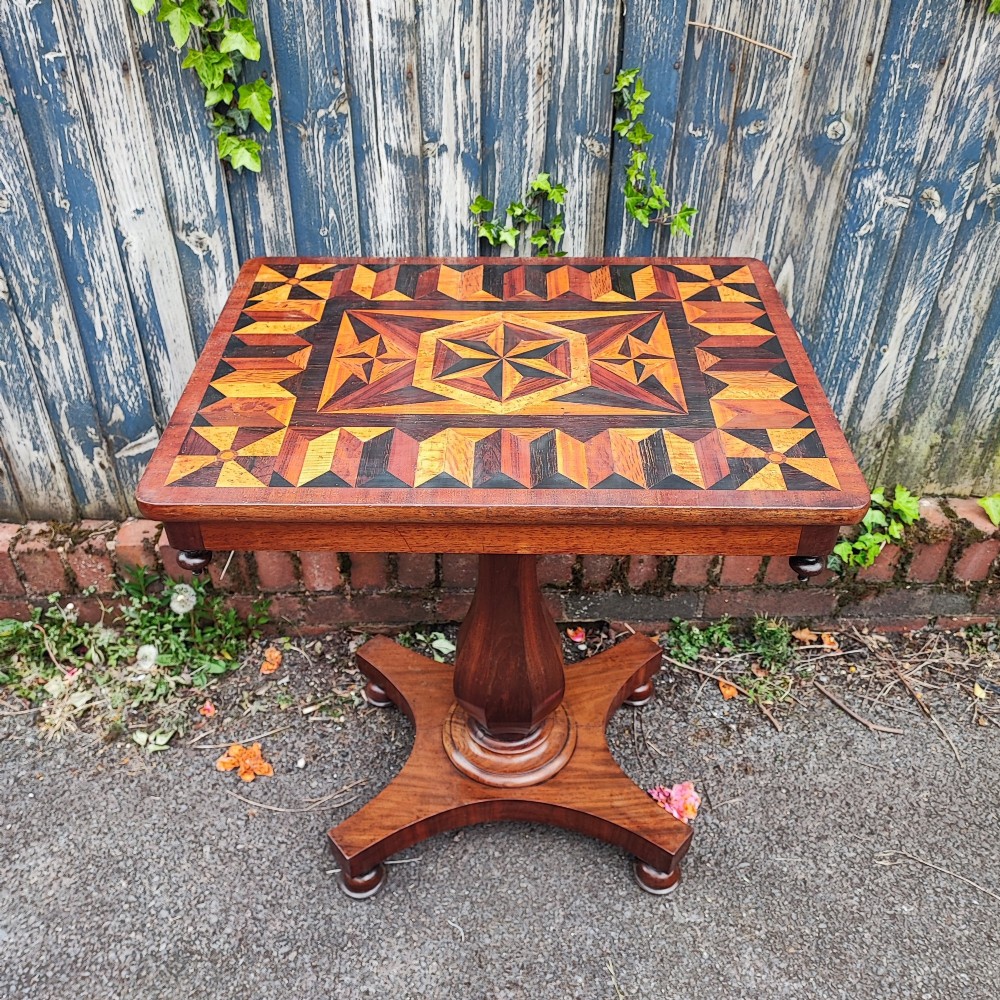 Superb Antique specimen wood side table View III