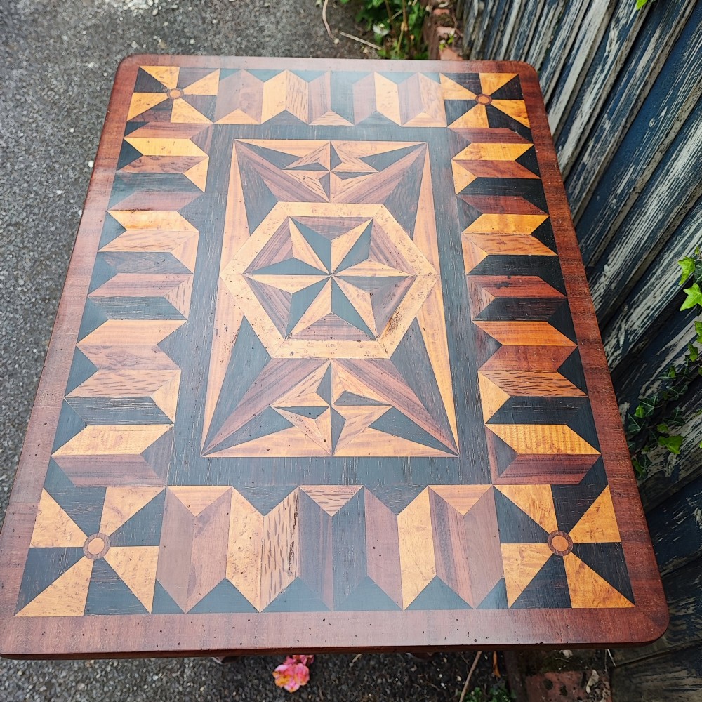 Superb Antique specimen wood side table View VI
