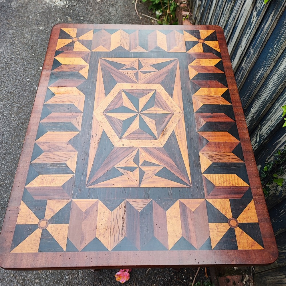 Superb Antique specimen wood side table View VII