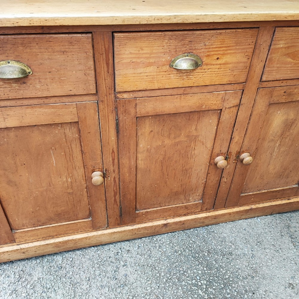 Edwardian pine glazed dresser View V
