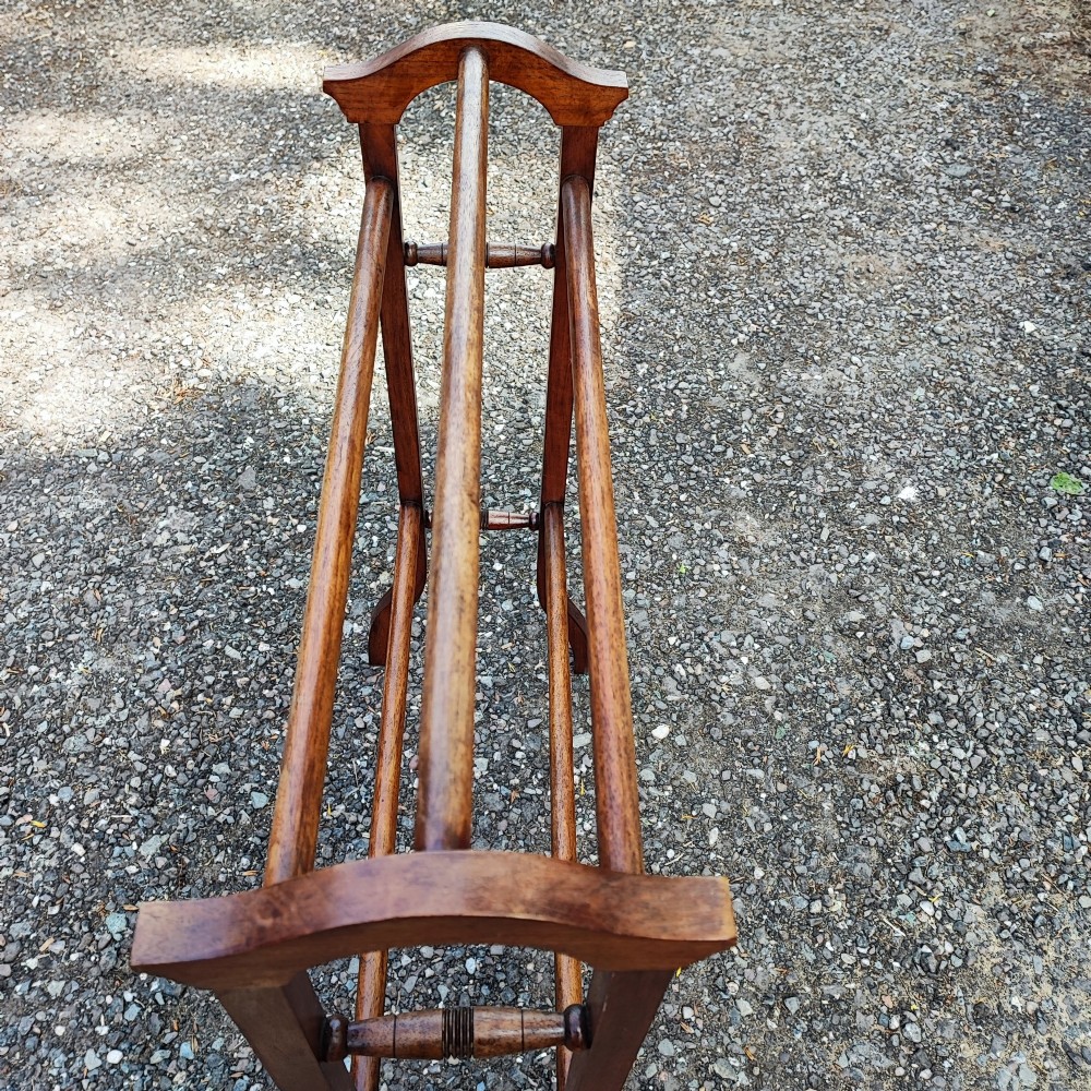 Victorian walnut towel rail View II