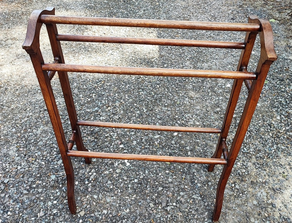 Victorian walnut towel rail View VII