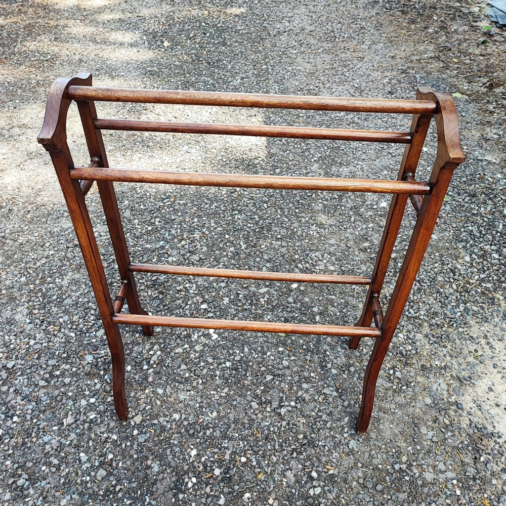 Victorian walnut towel rail View VIII