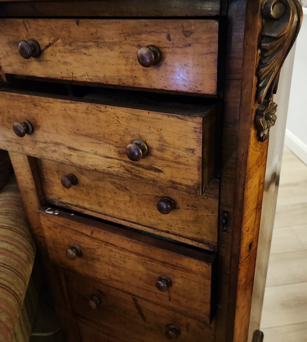 Antique walnut wellington chest of drawers View VI