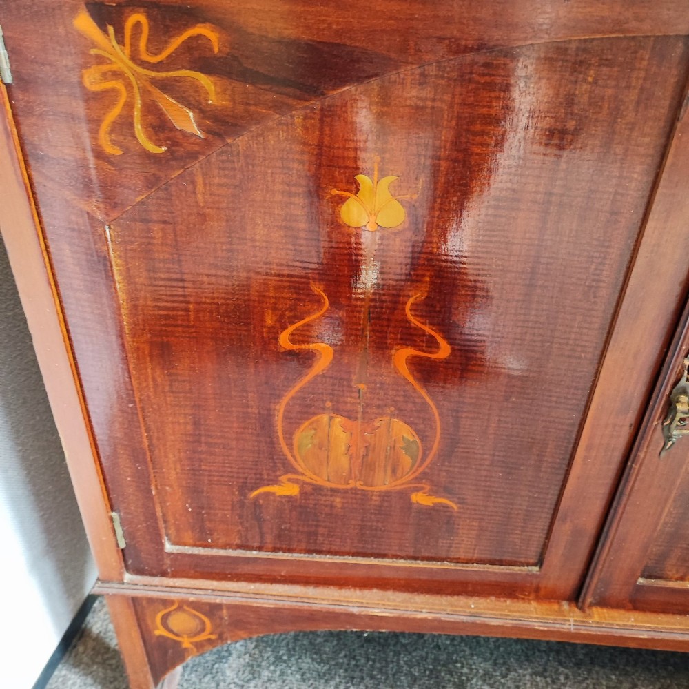 Superb arts  and crafts inlaid cabinet View IV