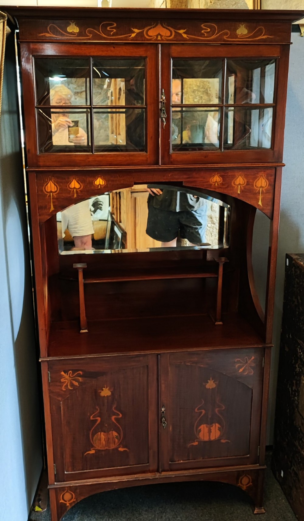 Superb arts  and crafts inlaid cabinet View VII