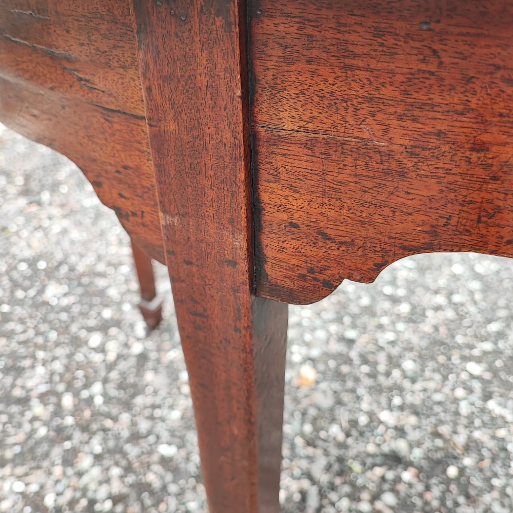 A pair of Georgian demi lune mahogany console tables View III