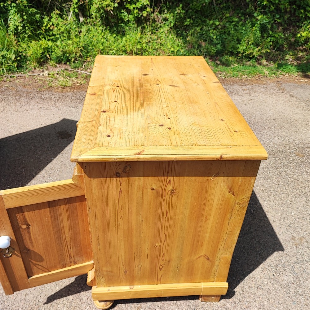 Antique stripped pine 2 door  side cabinet View III