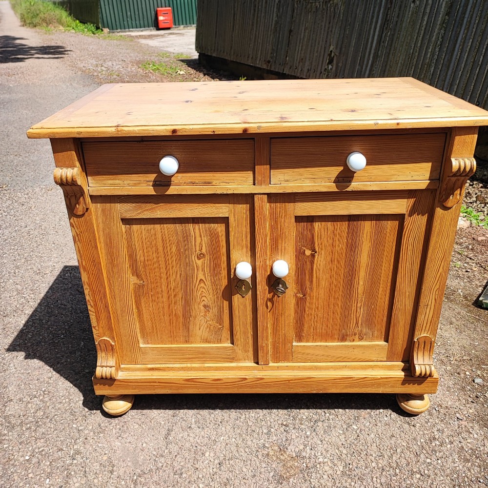 Antique stripped pine 2 door  side cabinet View IV