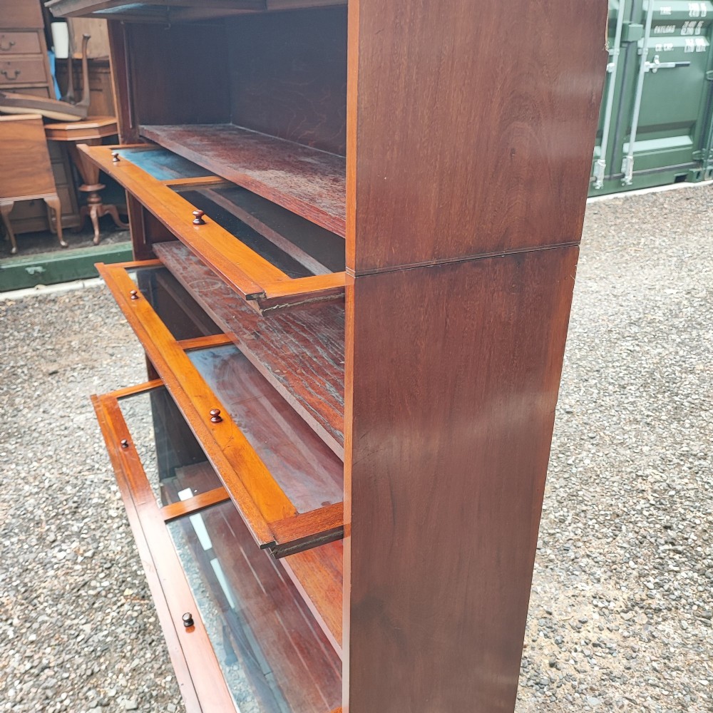 Antique mahogany four tier solicitors stacking book case View IV