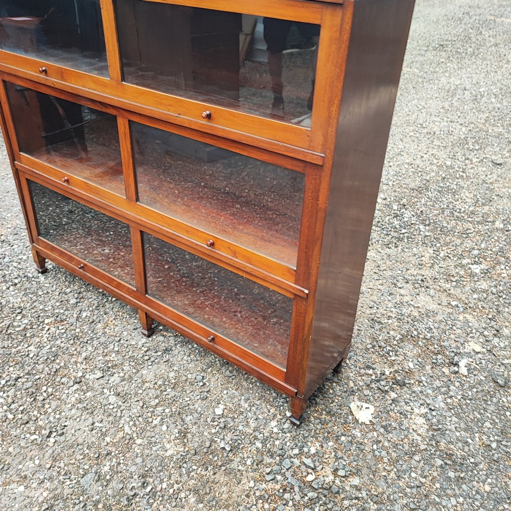 Antique mahogany four tier solicitors stacking book case View V
