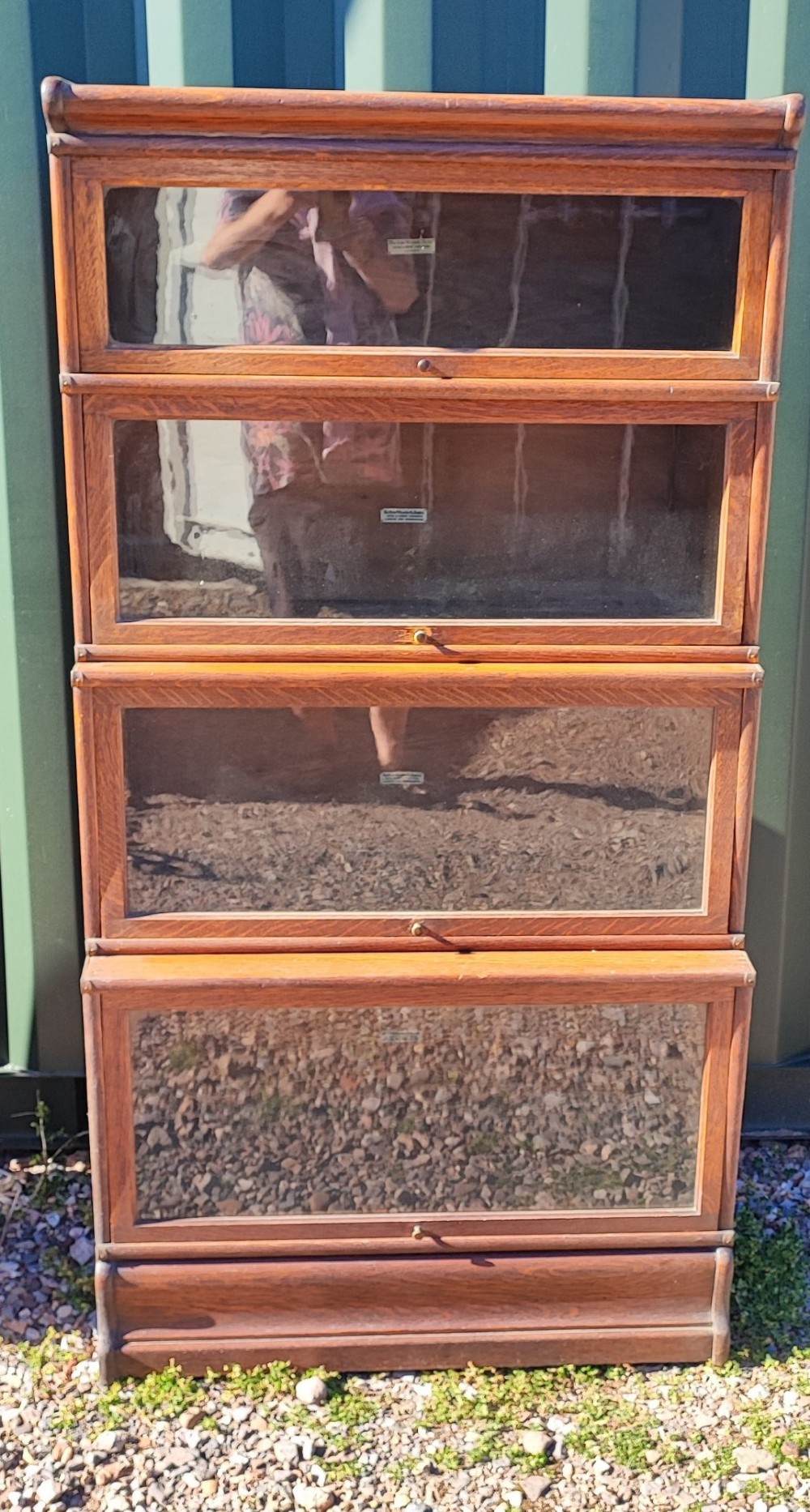 Good oak 4 tier globe wernick bookcase