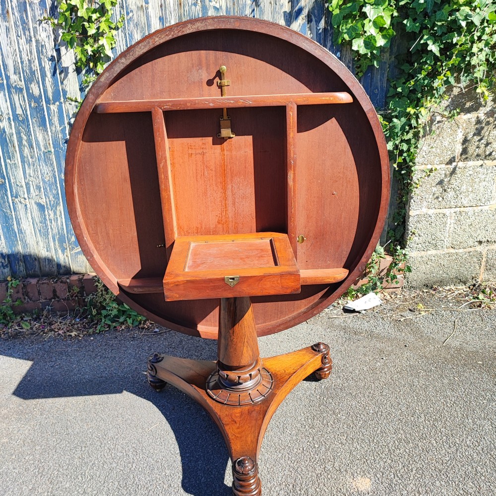 Superb regency rosewood circular dining table View III