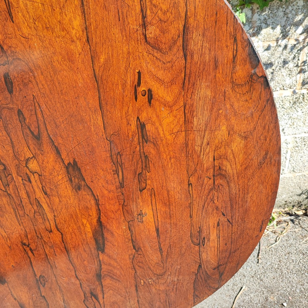 Superb regency rosewood circular dining table View XI