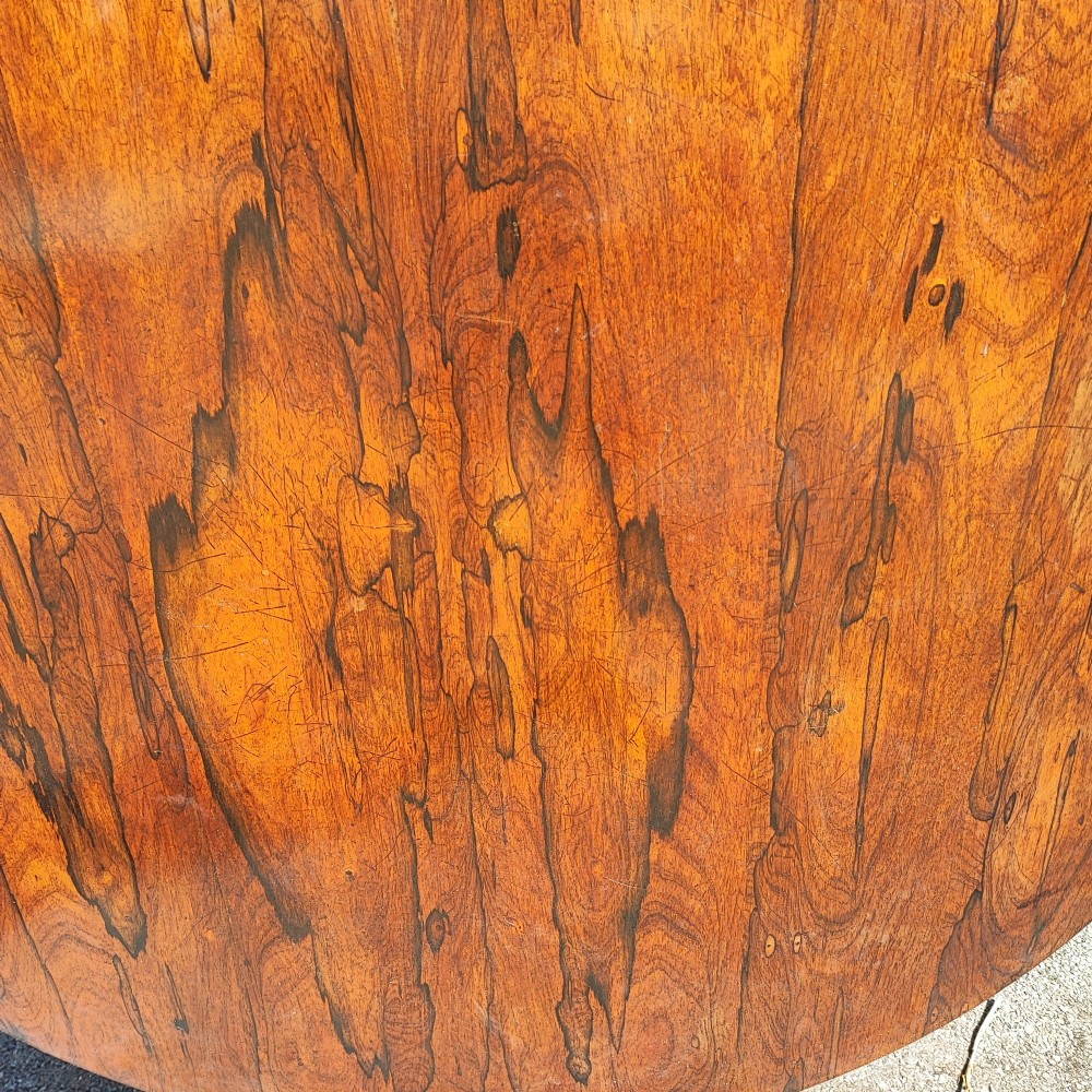 Superb regency rosewood circular dining table View XII