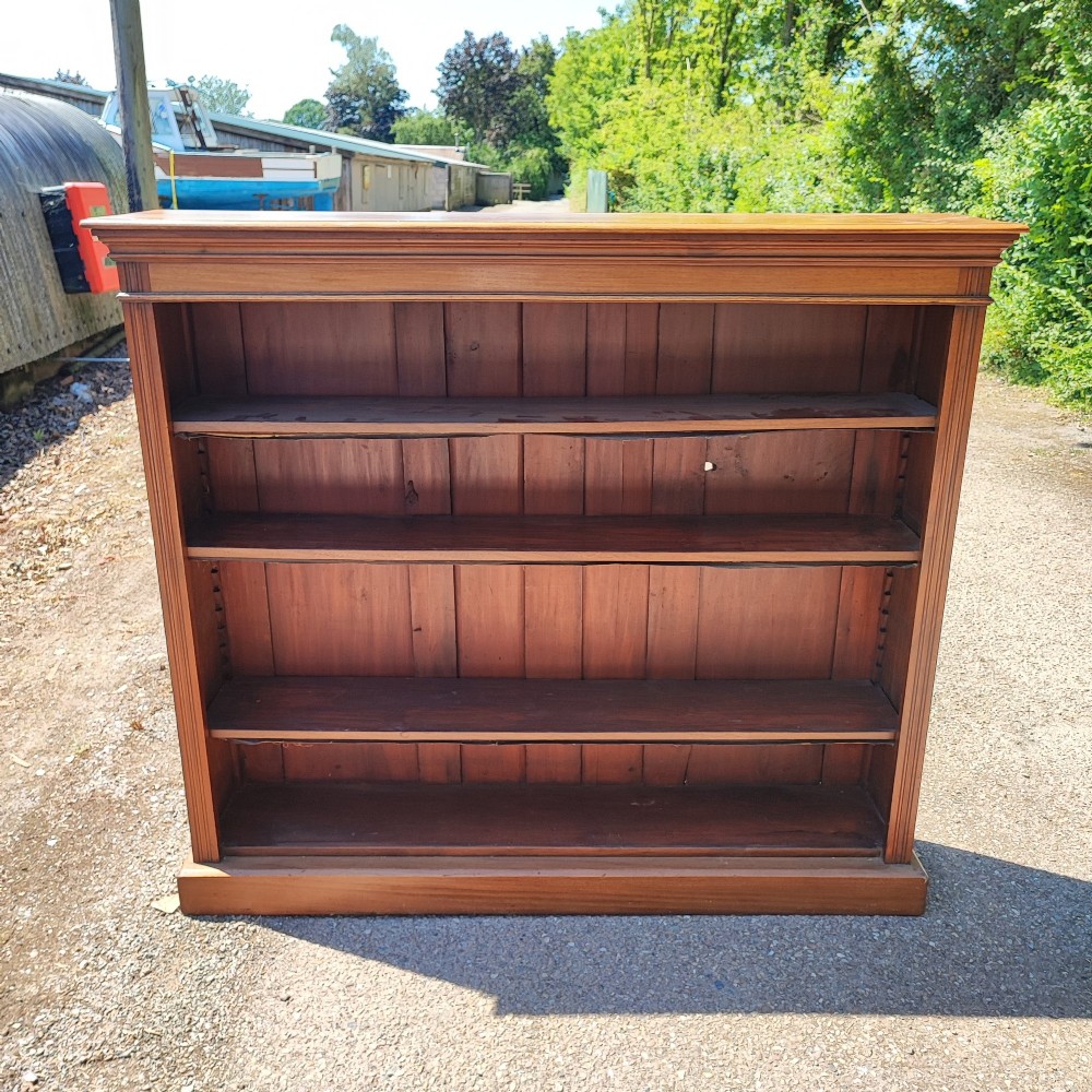 Antique mahogany open bookcase View IV