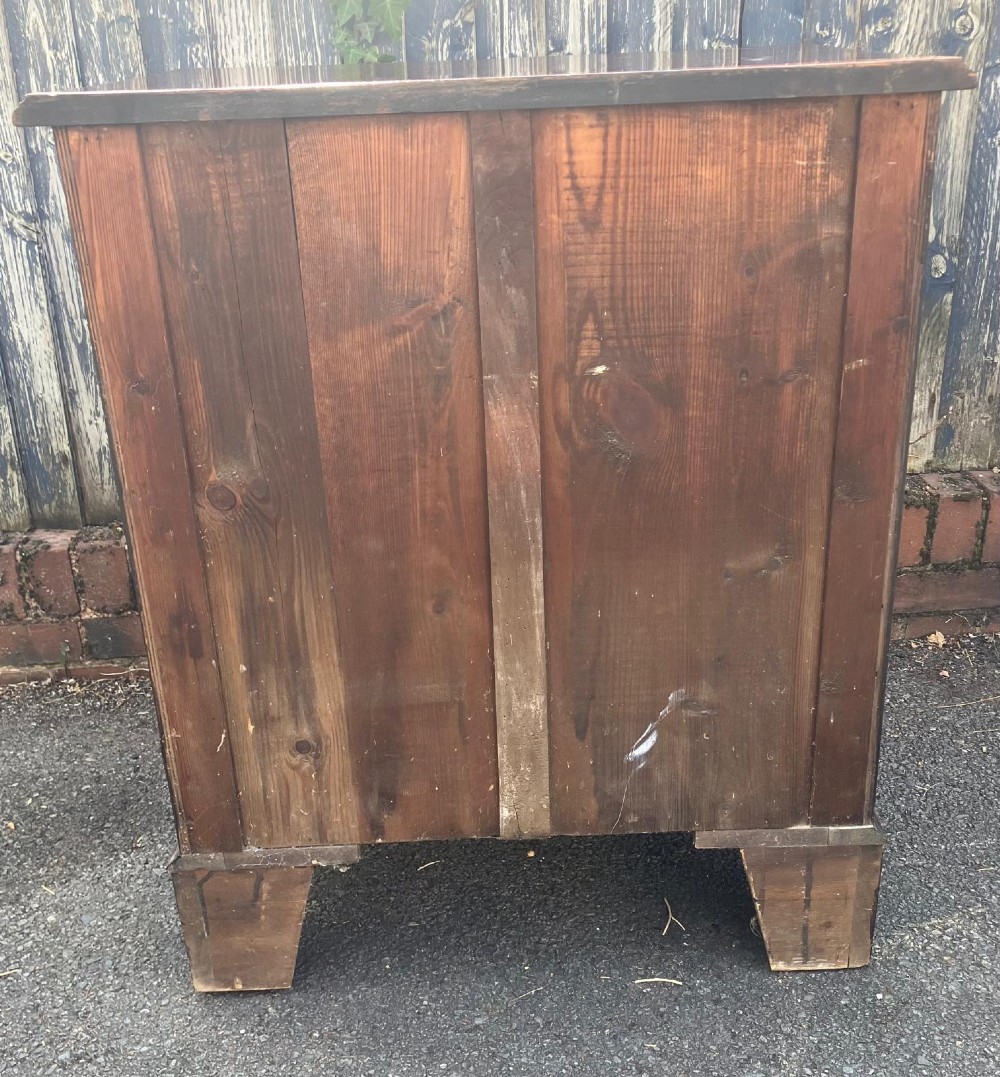 Good antique walnut and mahogany small chest of drawers View IV