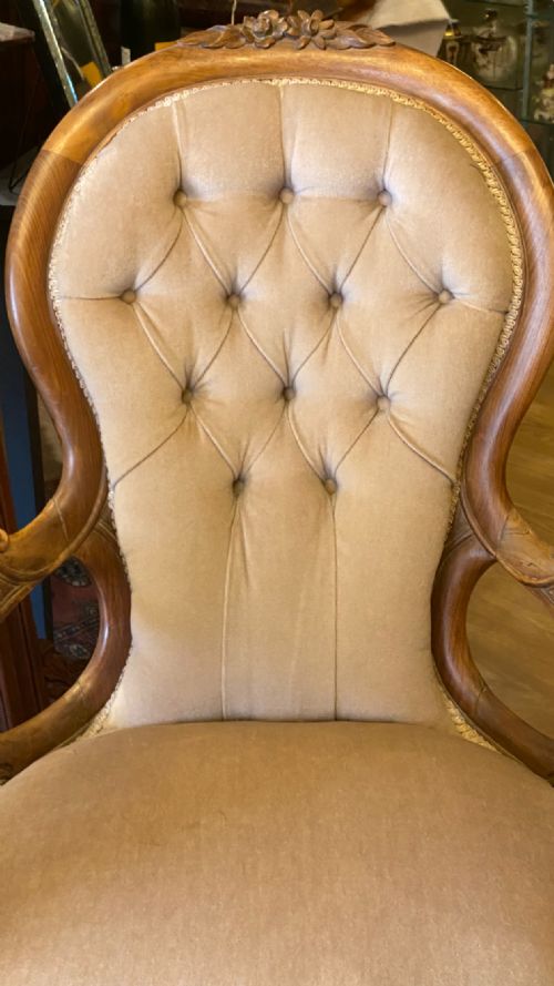 ANTIQUE PAIR OF SALON CHAIRS - ADDITIONAL PHOTO 2