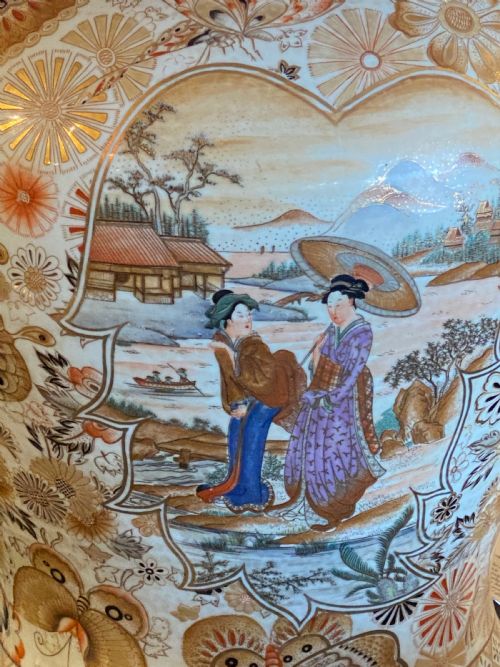 ANTIQUE PAIR OF ORIENTAL GINGER JAR LAMPS - ADDITIONAL PHOTO 2