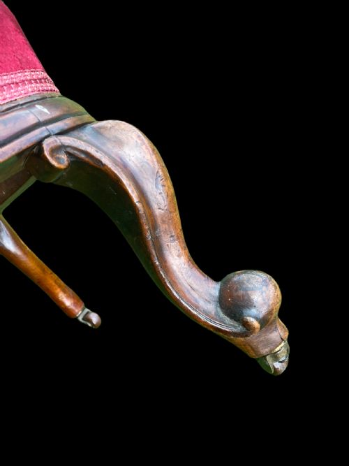 EDWARDIAN MAHOGANY NURSING CHAIR - ADDITIONAL PHOTO 2
