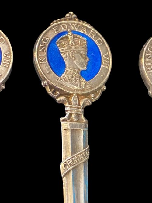 EDWARD VIII SILVER AND ENAMEL SPOONS - ADDITIONAL PHOTO 1