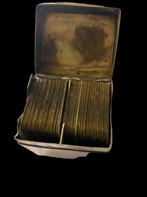ANTIQUE SILVER MINIATURE PLAYING CARD CASE - ADDITIONAL PHOTO 2