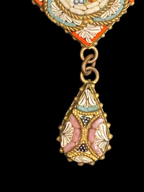 ITALIAN MICROMOSAIC 19TH CENTURY NECKLACE - ADDITIONAL PHOTO 4
